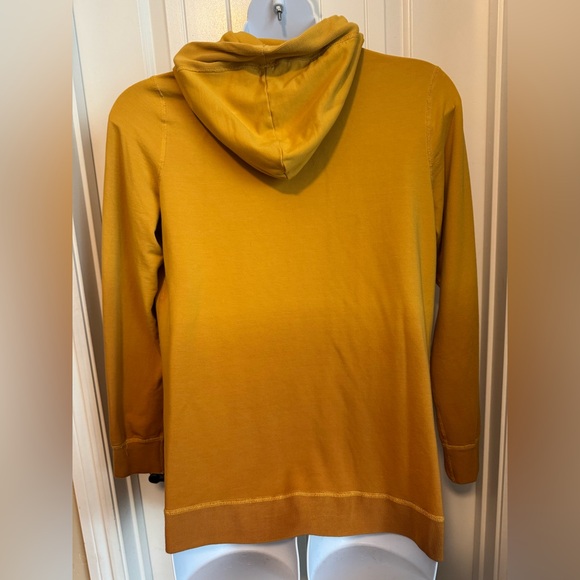 Evy’s Tree The Nicole Hooded Open Cardigan W/Diagonal Pockets Golden Sunset, L - Picture 5 of 10